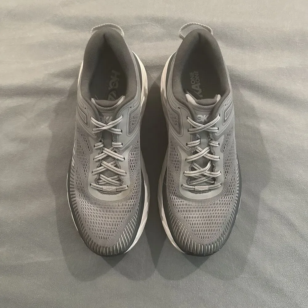 Hoka One One Bondi 7 Running Shoes Wild Dove Dark Shadow 1110518 WDDS Mens 11